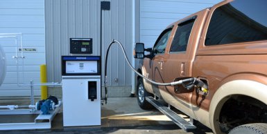 Camion à une station-service | Camion-citerne | Mesures Calib-Tech | Montréal